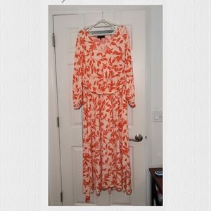 Eloquii Orange Floral Maxi